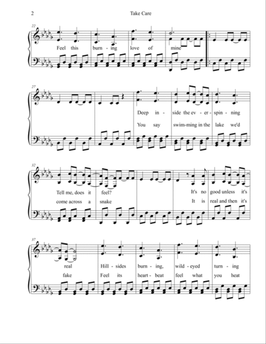 Take Care Take Care Voice scores gallery preview page 2