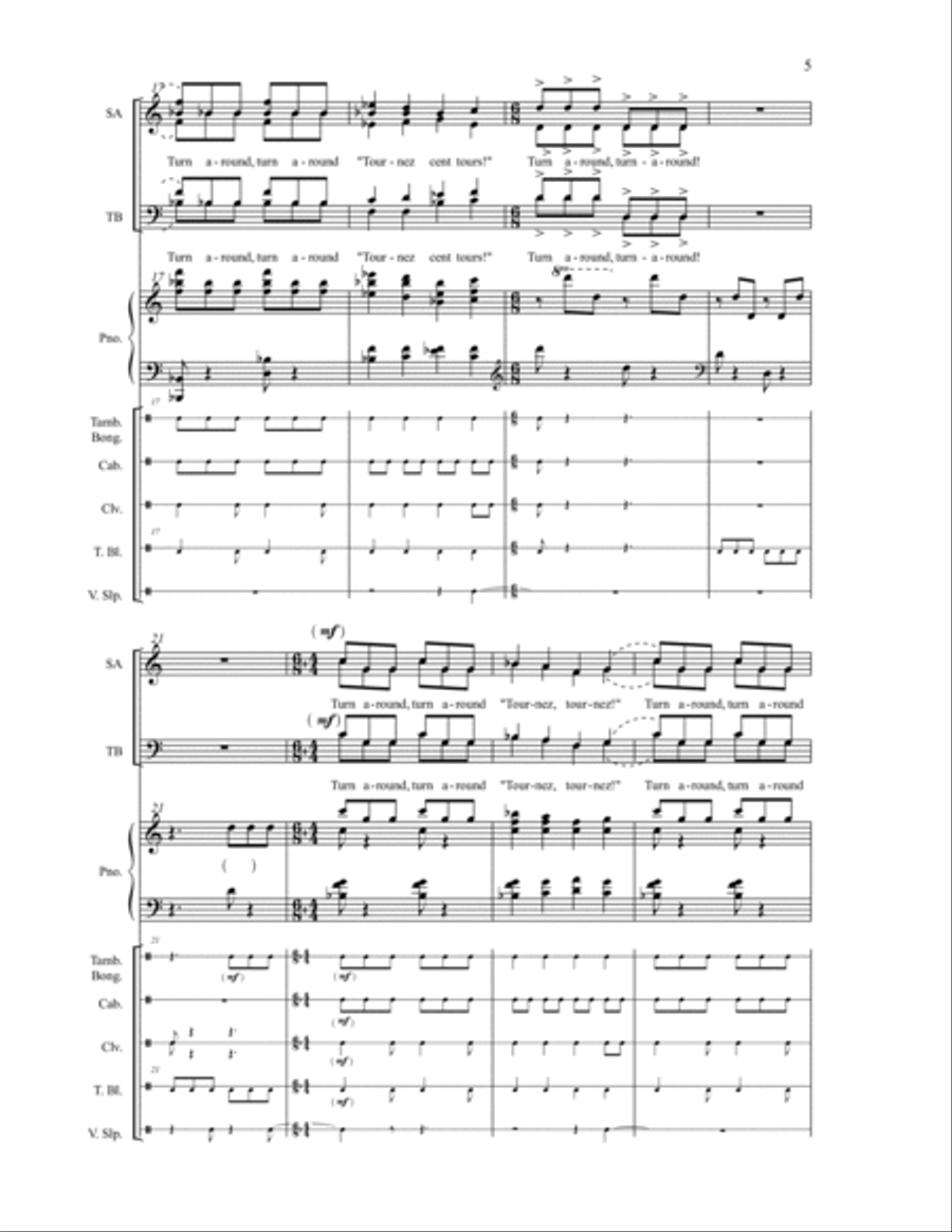 Tournez, Tournez! 4-Part scores gallery preview page 8