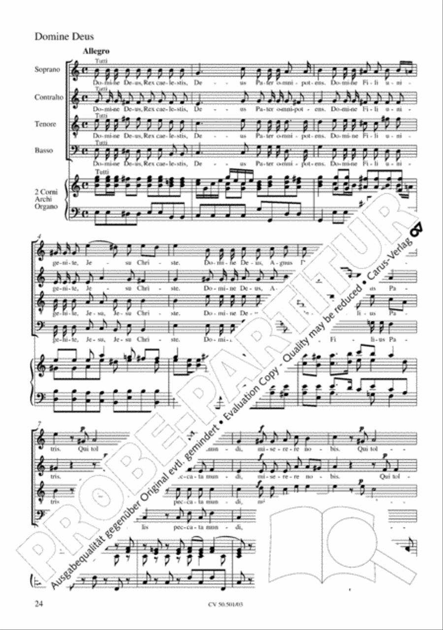 Mass in C Major 4-Part scores gallery preview page 25