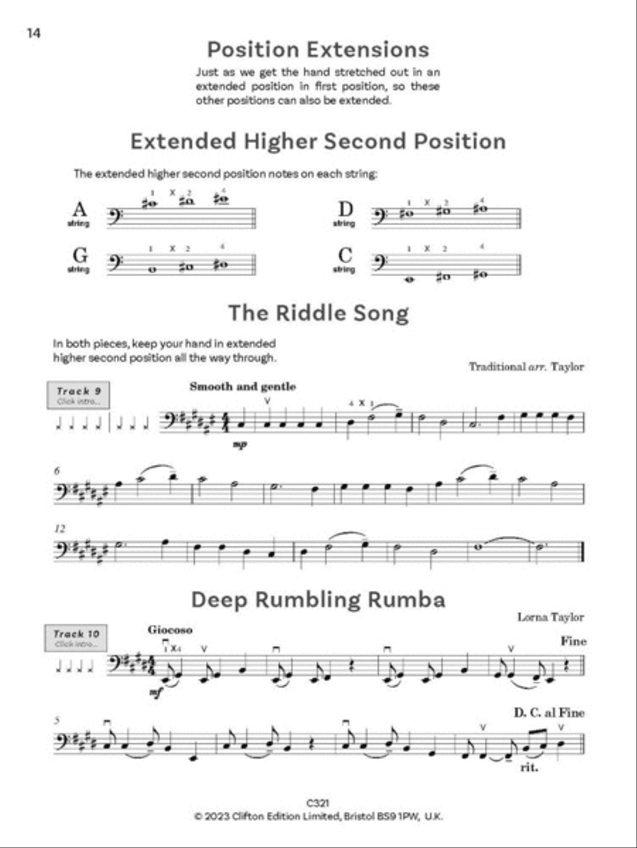 Taylor-Made Pieces for Cello Positions Piano Accompaniment scores gallery preview page 4