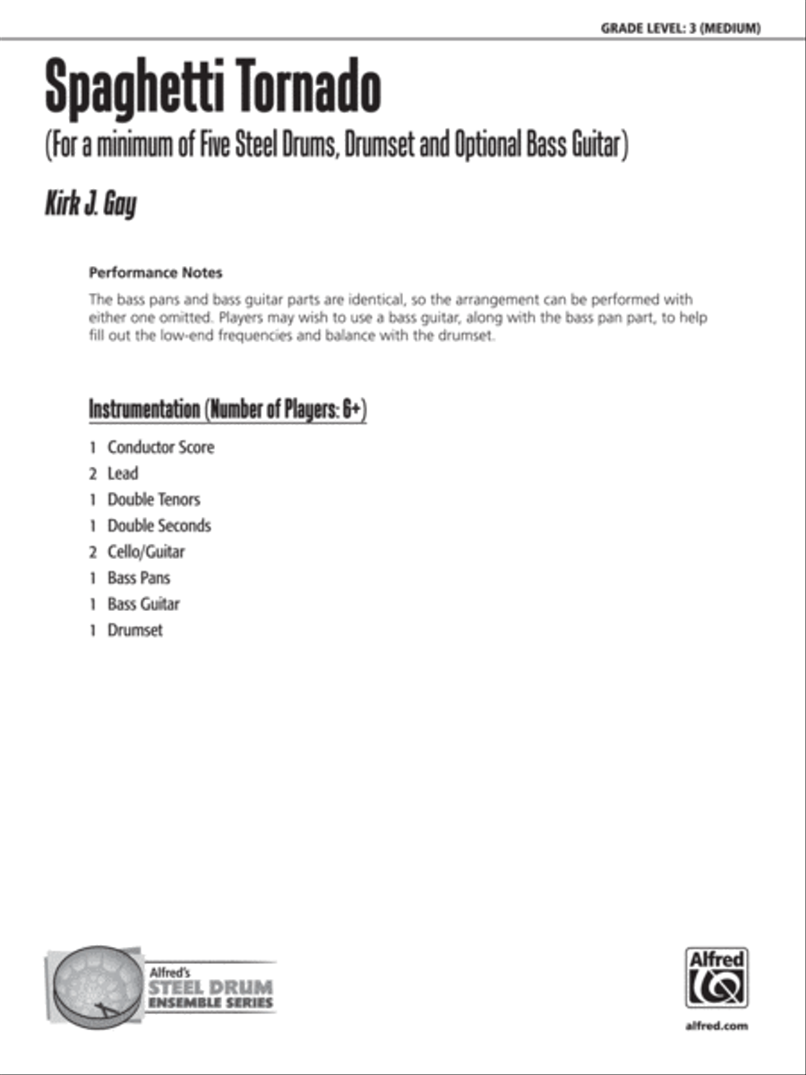 Spaghetti Tornado Steel Drum Band scores gallery preview page 2