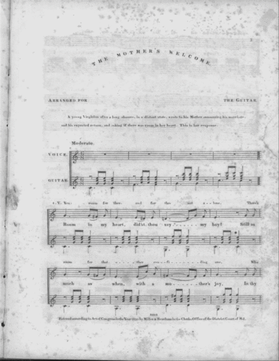 The Mothers Welcome Voice scores gallery preview page 2