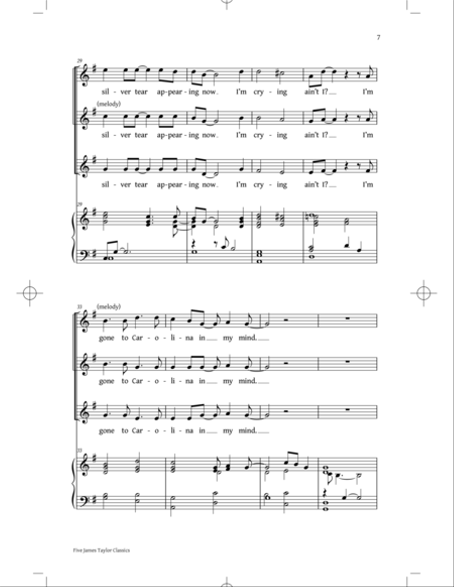 You've Got A Friend: Five James Taylor Classics SSA scores gallery preview page 5