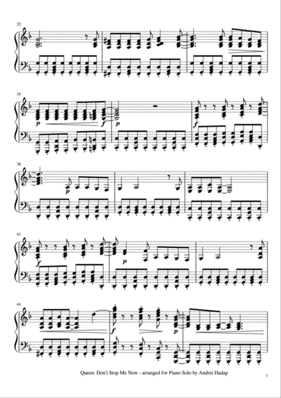 Don't Stop Me Now Voice scores gallery preview page 3
