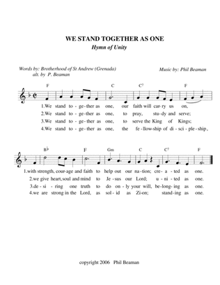 We Stand Together as One - Hymn of Unity