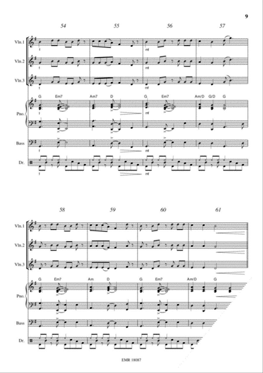 Banana Boat Song Violin scores gallery preview page 9