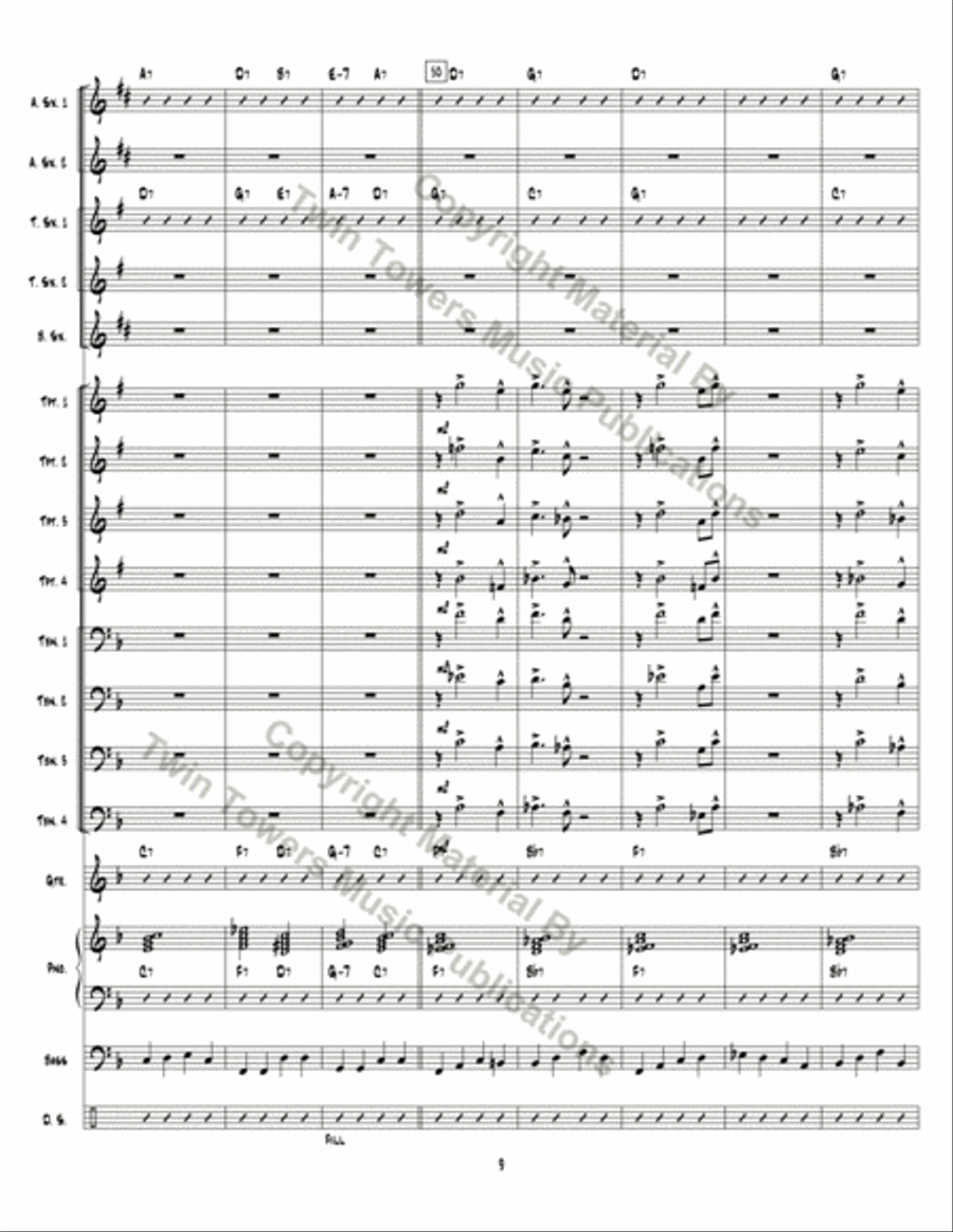 Unnumbered in the Front Unnumbered in the Front Jazz Ensemble scores gallery preview page 10