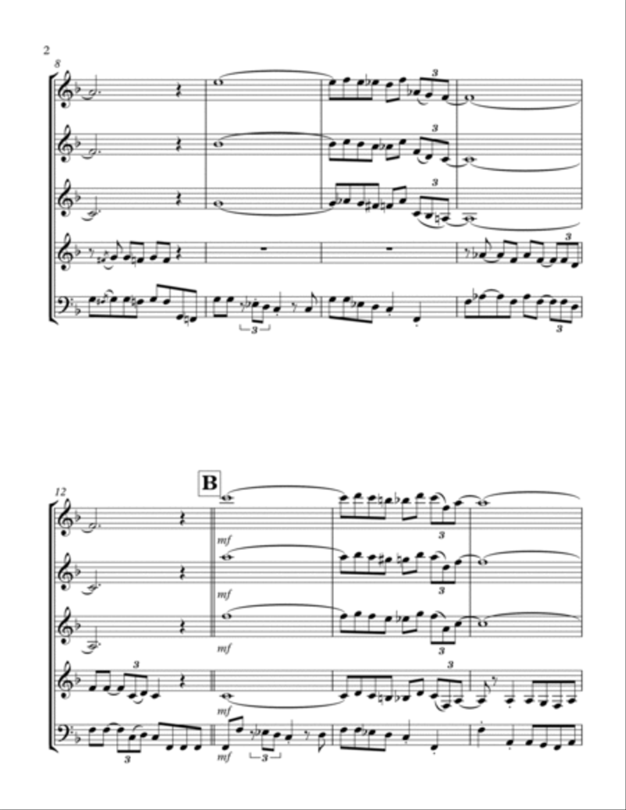 Harlem Love Call: Wind Quintet Woodwind Quintet scores gallery preview page 2