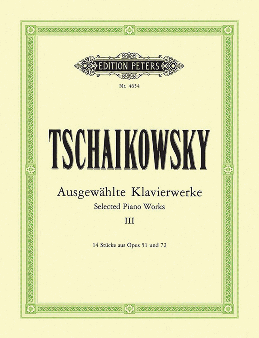 Selected Piano Works -- 14 Pieces from Opp. 51, 72 Piano scores gallery preview page 1