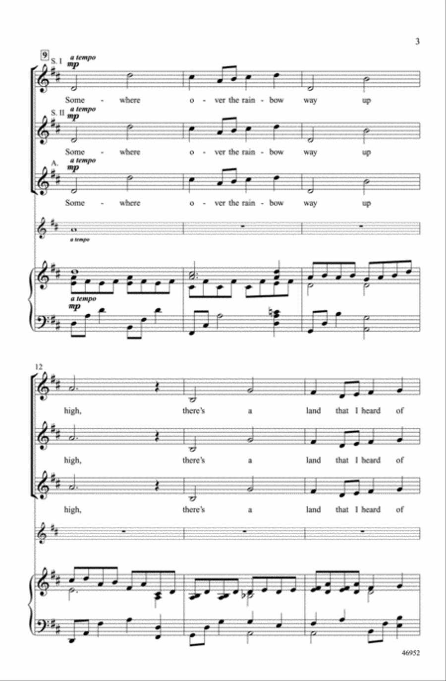 Over the Rainbow Choir scores gallery preview page 2