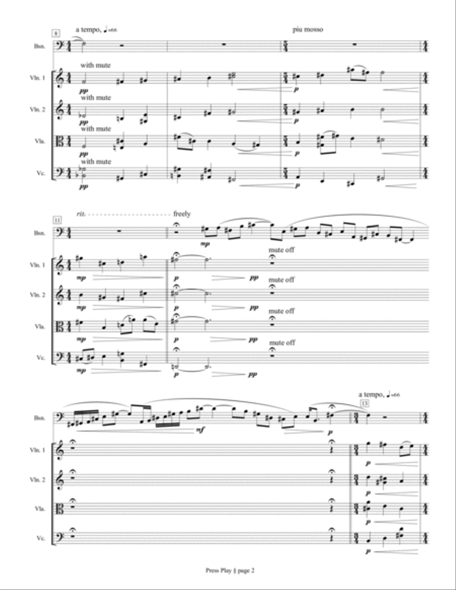 Press Play Chamber Orchestra scores gallery preview page 4