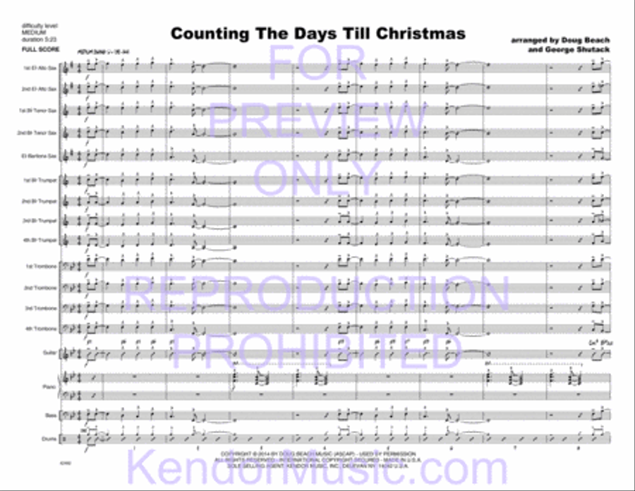 Counting The Days Till Christmas Jazz Ensemble scores gallery preview page 2