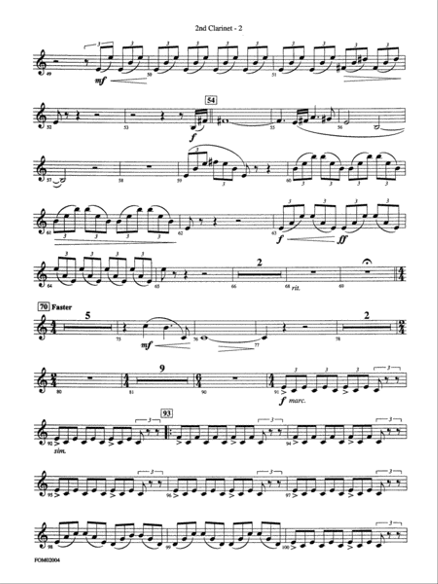 Band of Brothers: 2nd B-flat Clarinet Full Orchestra scores gallery preview page 2