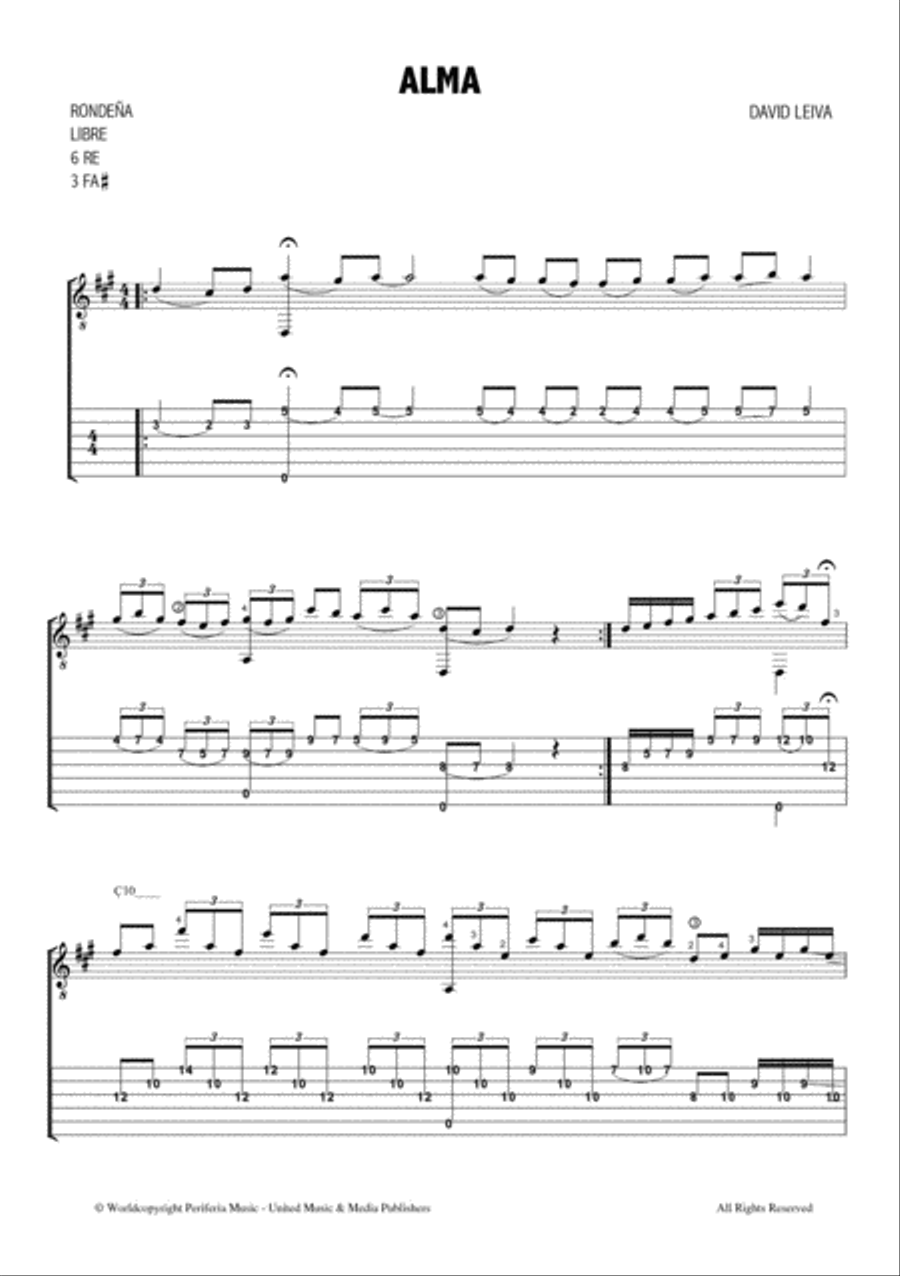 Alma (Rodeña) from 'Suite de Flamenco' for Guitar Solo Classical Guitar scores gallery preview page 2