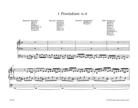 Prelude in D minor, Fantasia in G minor, 5 Toccatas, 3 Fugues, Ricercar in C minor, Ciaconas in D minor and F minor