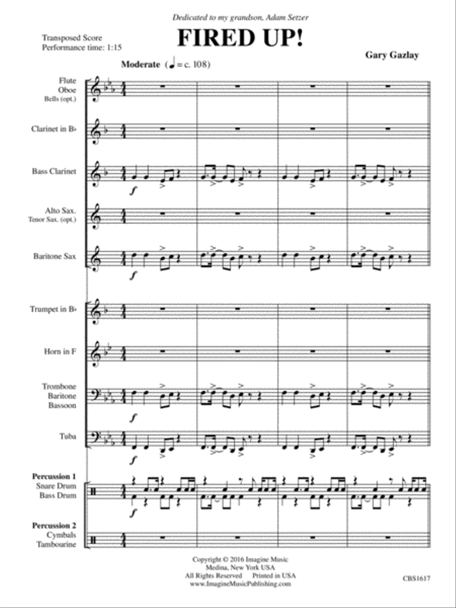 Fired Up! Concert Band scores gallery preview page 4