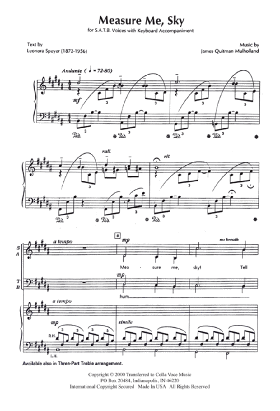 Measure Me, Sky 4-Part scores gallery preview page 2