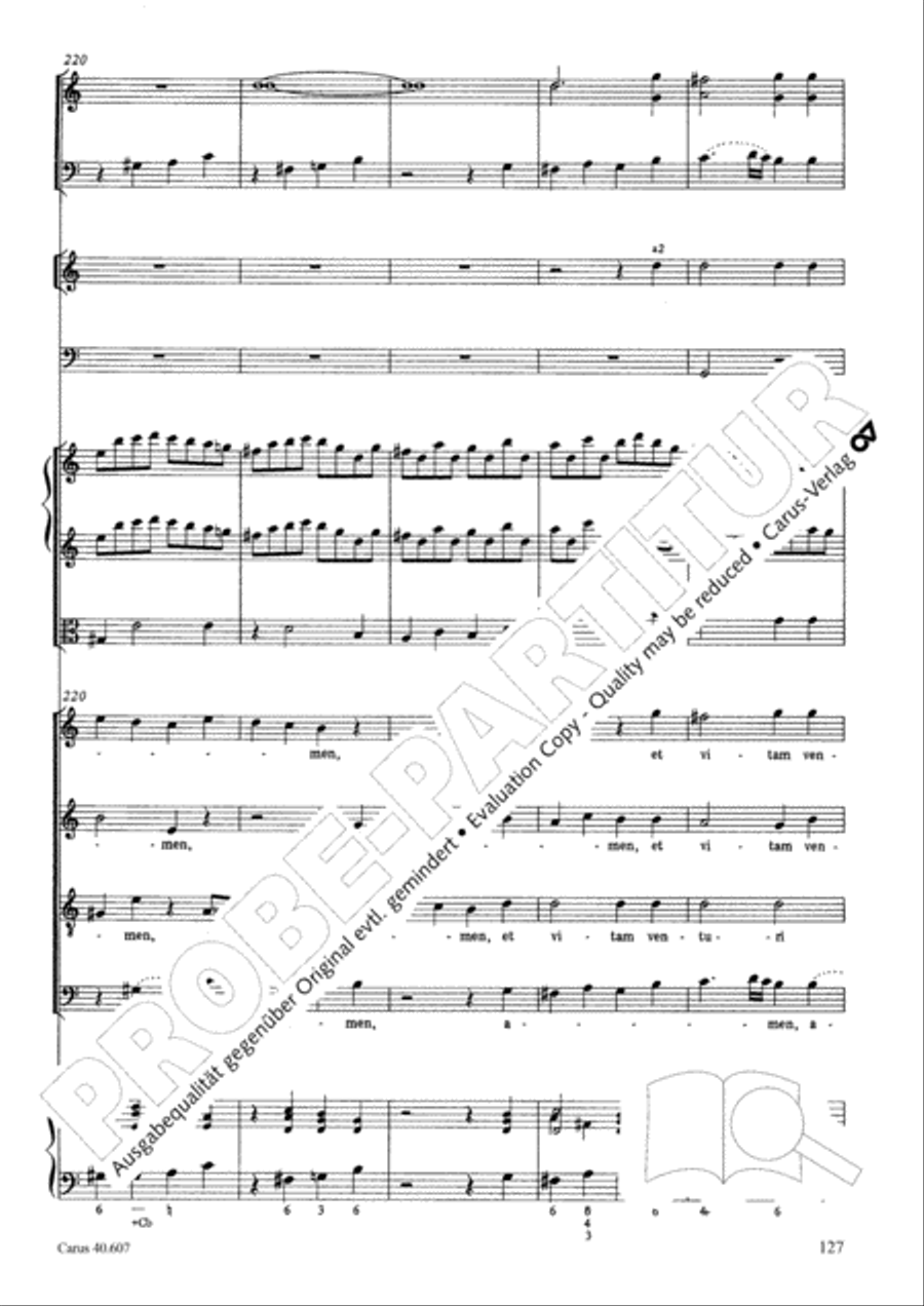 Mass in time of war (Missa in tempore belli) 4-Part scores gallery preview page 137