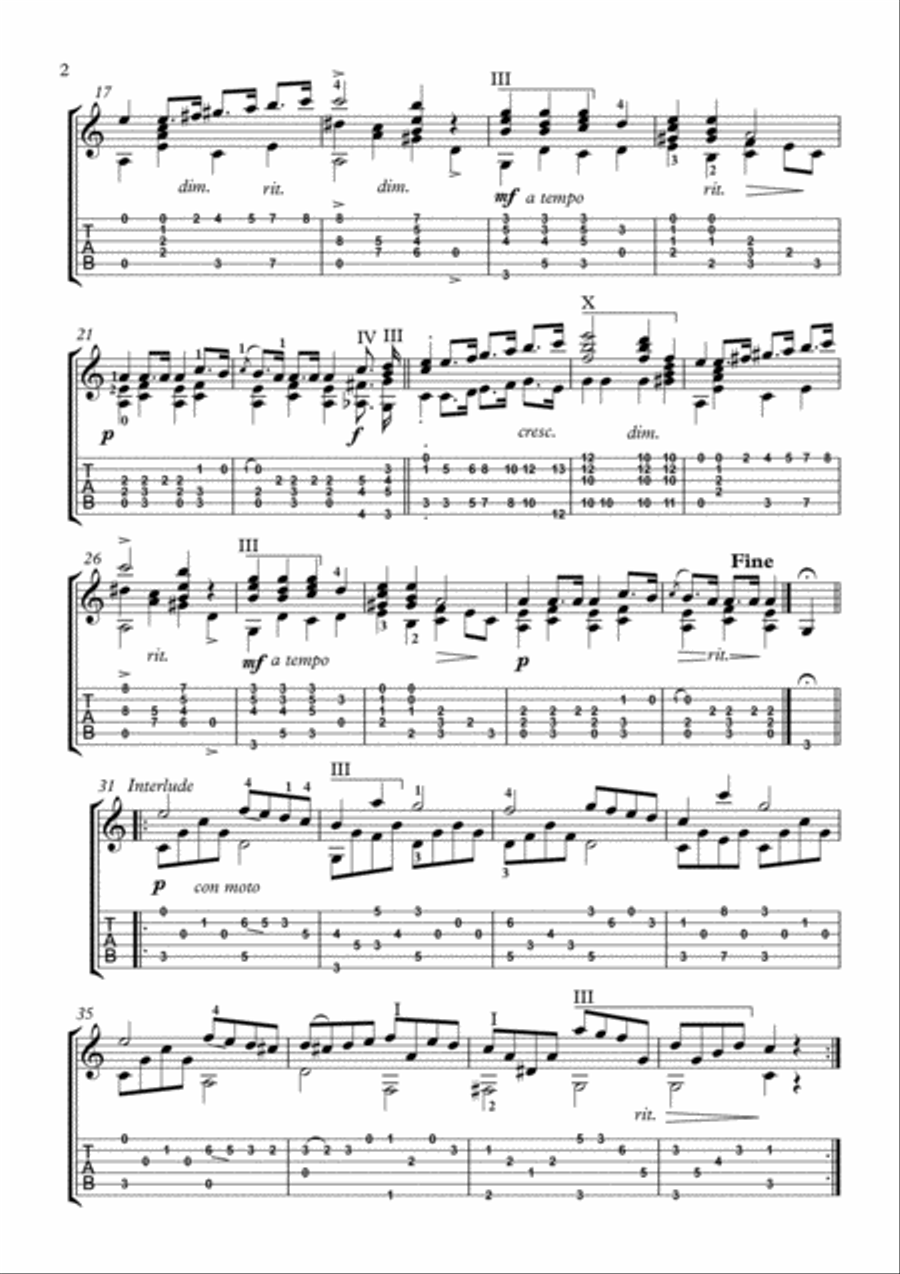Marche Funebre by Chopin for Guitar solo image number null