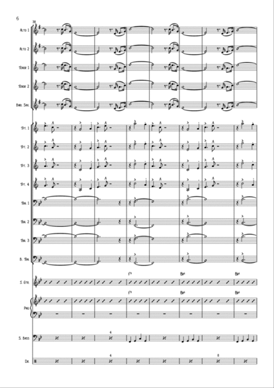 Jitterbug Jump for Big Band Jazz Ensemble scores gallery preview page 6