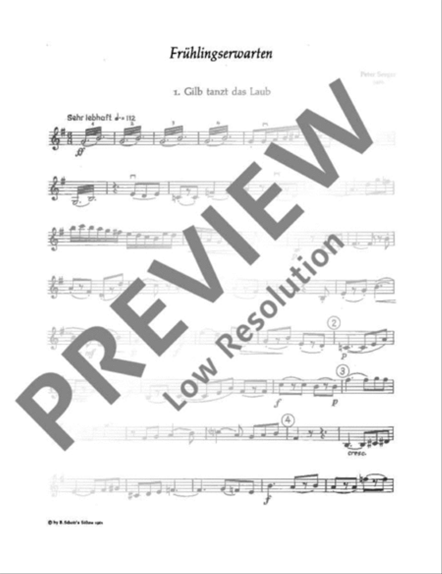 Frühlingserwarten Violin scores gallery preview page 3