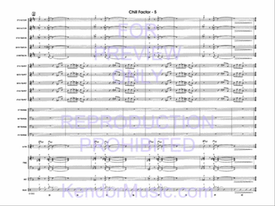 Chill Factor (Full Score) Jazz Ensemble scores gallery preview page 7