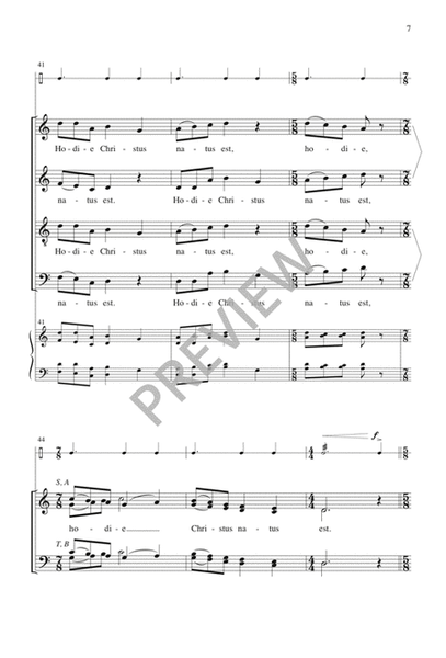 Hodie - SATB edition image number null