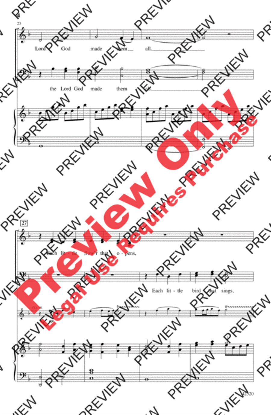 The Lord Made Them All The Lord Made Them All 4-Part scores gallery preview page 4