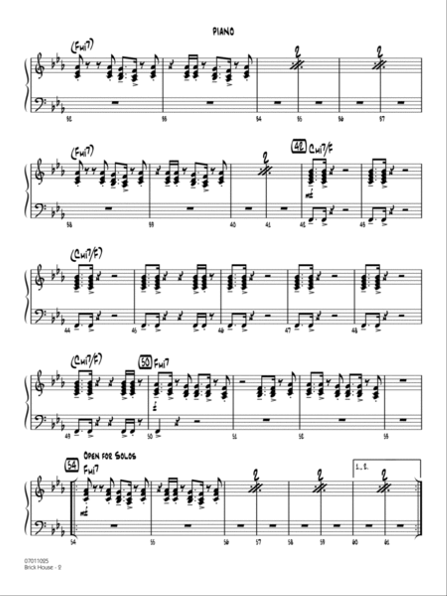 Brick House (arr. Paul Murtha) - Piano Jazz Ensemble scores gallery preview page 2