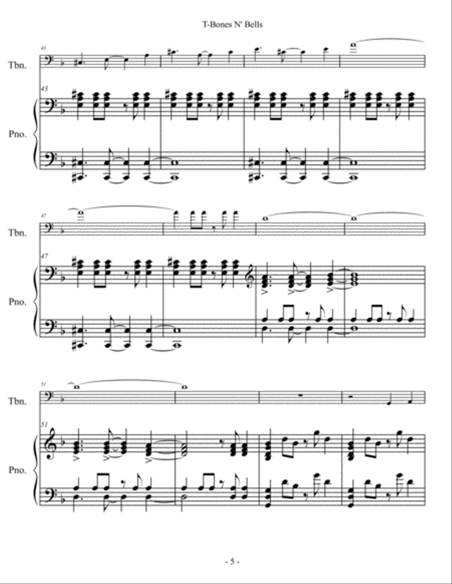 T-Bones N' Bells Piano scores gallery preview page 6