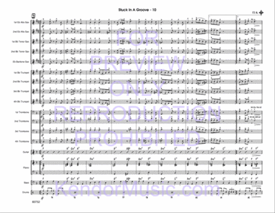 Stuck In A Groove Jazz Ensemble scores gallery preview page 11