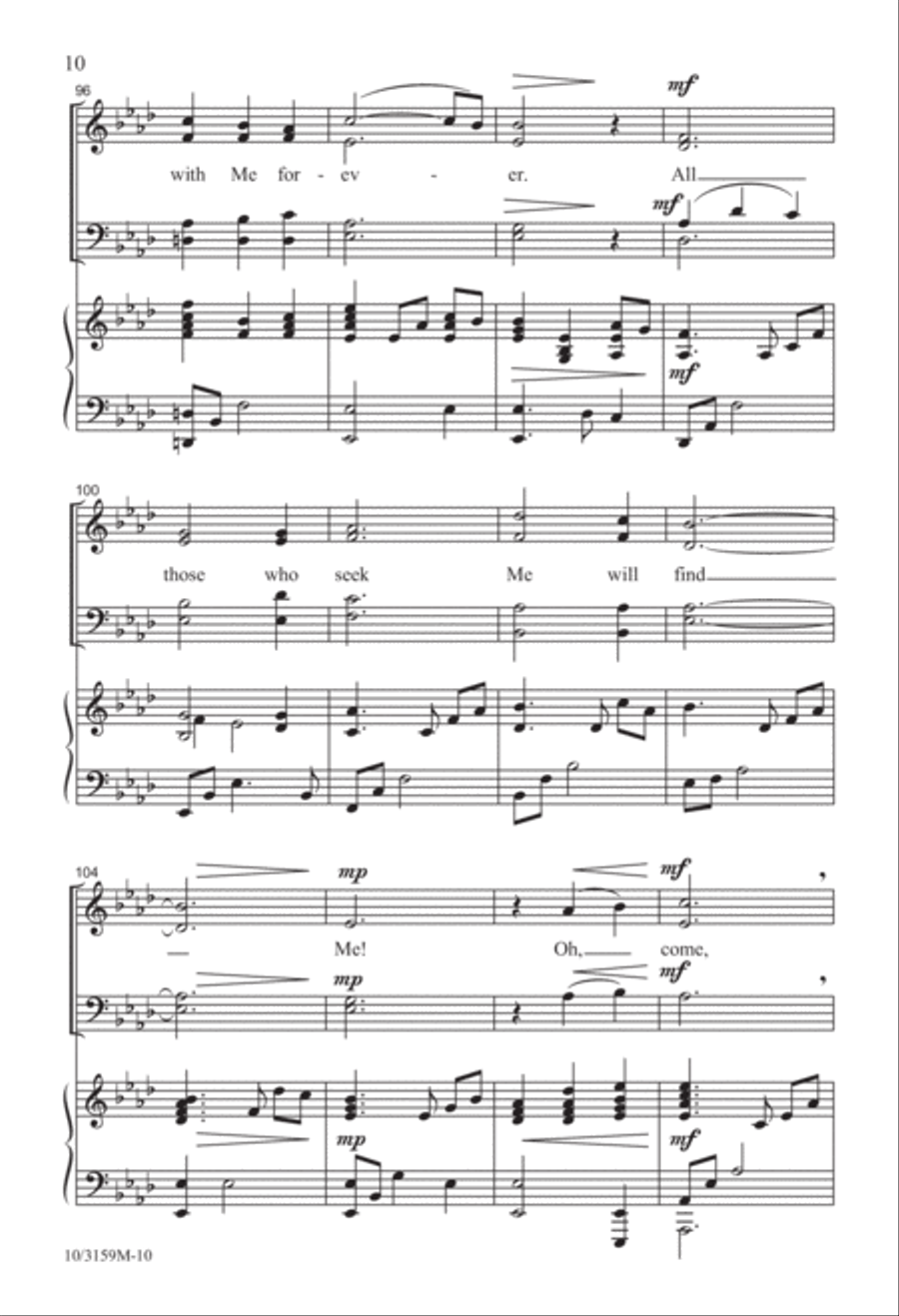 Come, Come Unto Me Come, Come Unto Me 4-Part scores gallery preview page 10