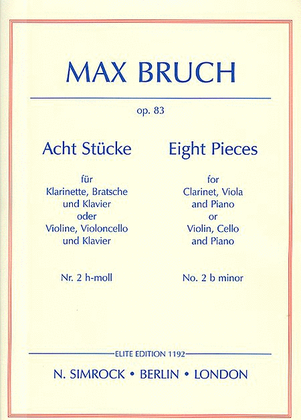 Book cover for Eight Pieces, Op. 83