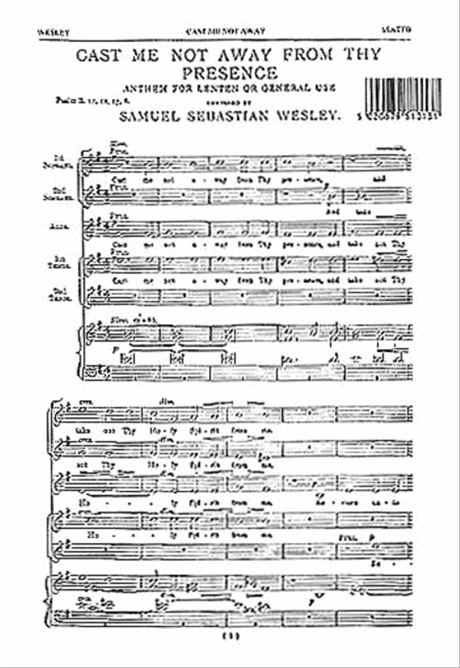 Cast Me Not Away Choir scores gallery preview page 1