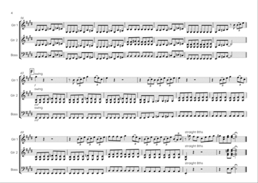 Hide Away Electric Guitar scores gallery preview page 4