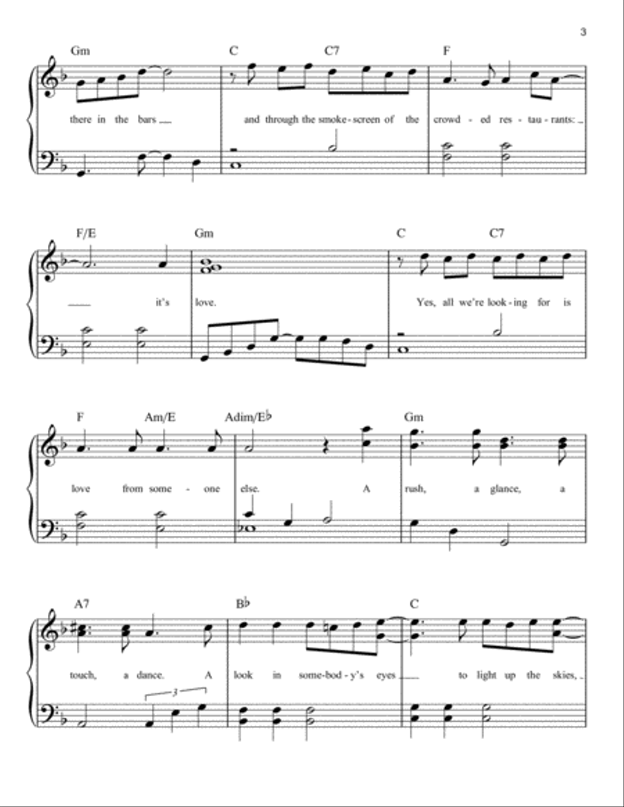 City Of Stars (from La La Land) Easy Piano scores gallery preview page 3