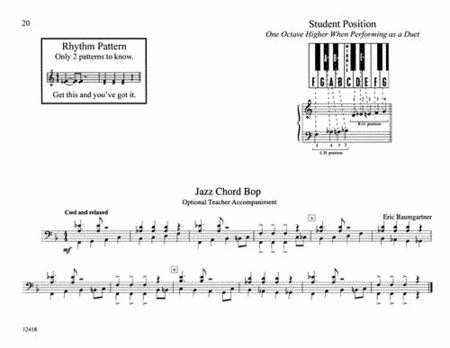 Teaching Little Fingers to Play Jazz and Rock - Book only by Eric Baumgartner Piano Method - Sheet Music