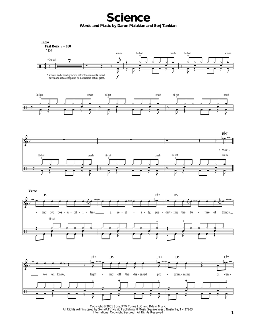 Science Drum Set scores gallery preview page 1