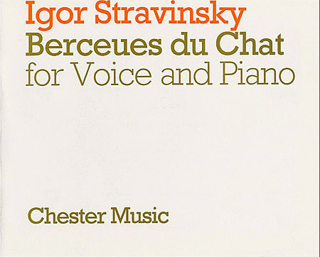 Berceues Du Chat For Voice And Piano