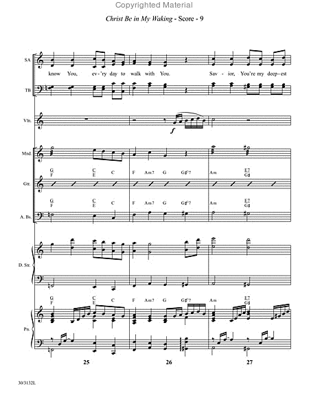 Christ Be in My Waking - Instrumental Ensemble Score and Parts image number null