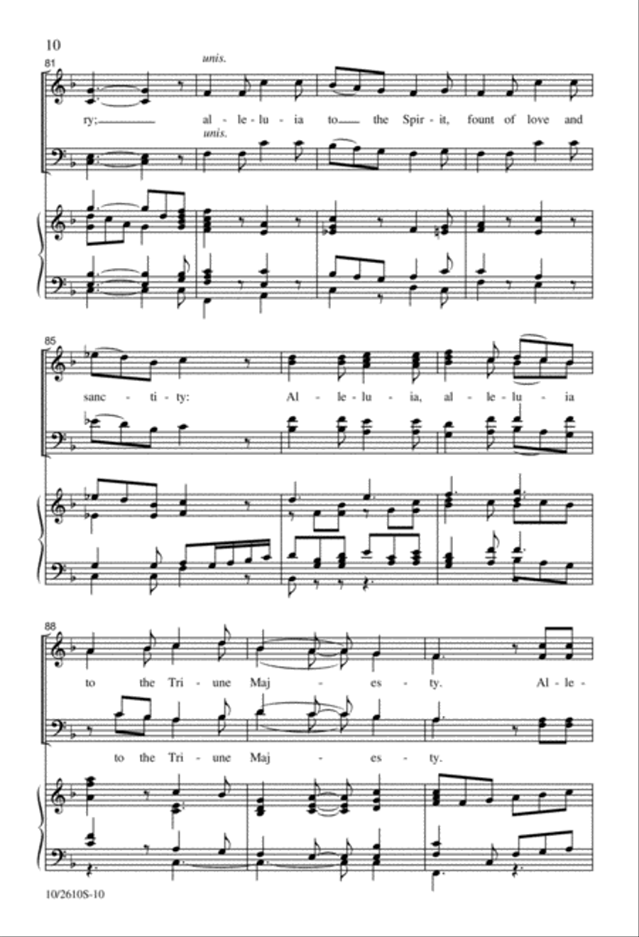 Alleluia, Alleluia Alleluia, Alleluia 4-Part scores gallery preview page 10