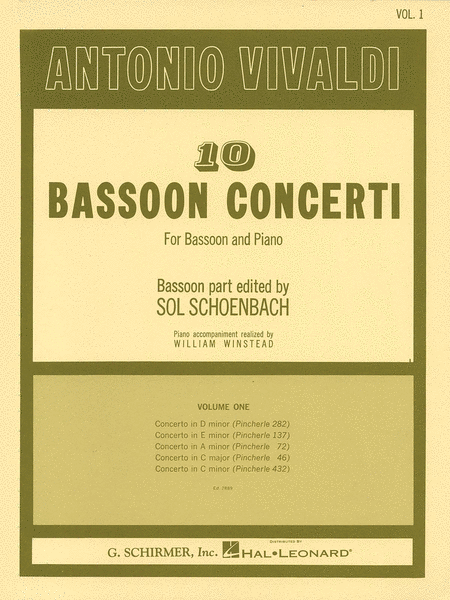10 Bassoon Concertos - Volume 1 (Bassoon / Piano)