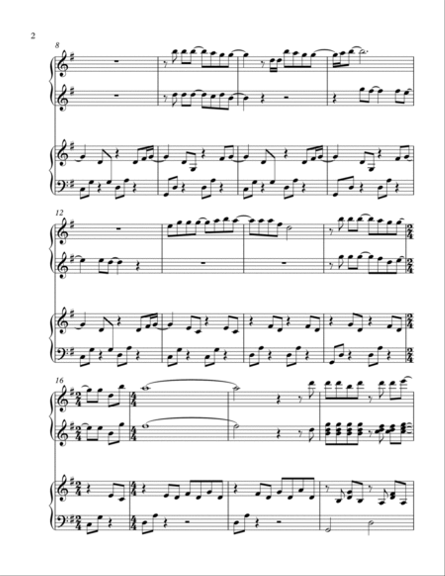 When You Say Nothing At All 1 Piano, 4-Hands scores gallery preview page 2