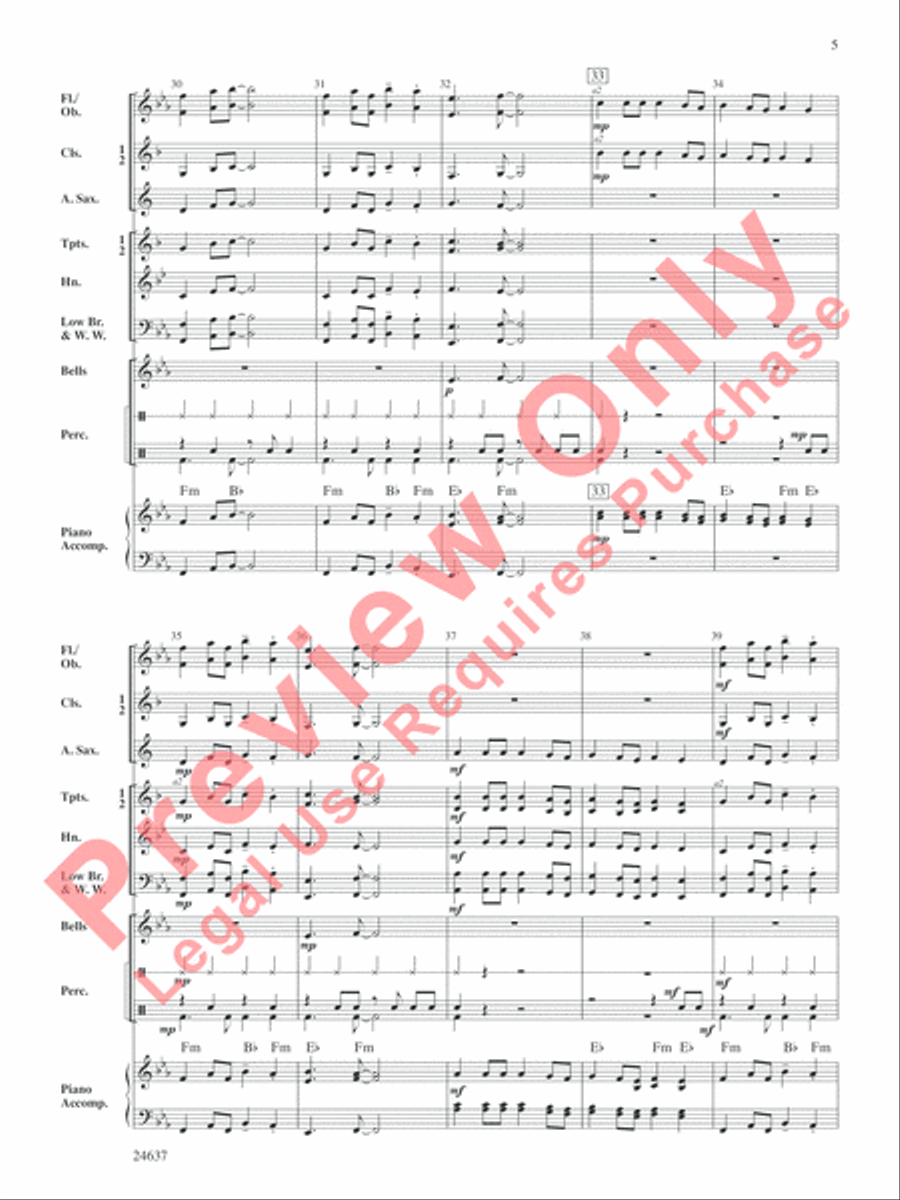 More Cowbell Concert Band scores gallery preview page 6