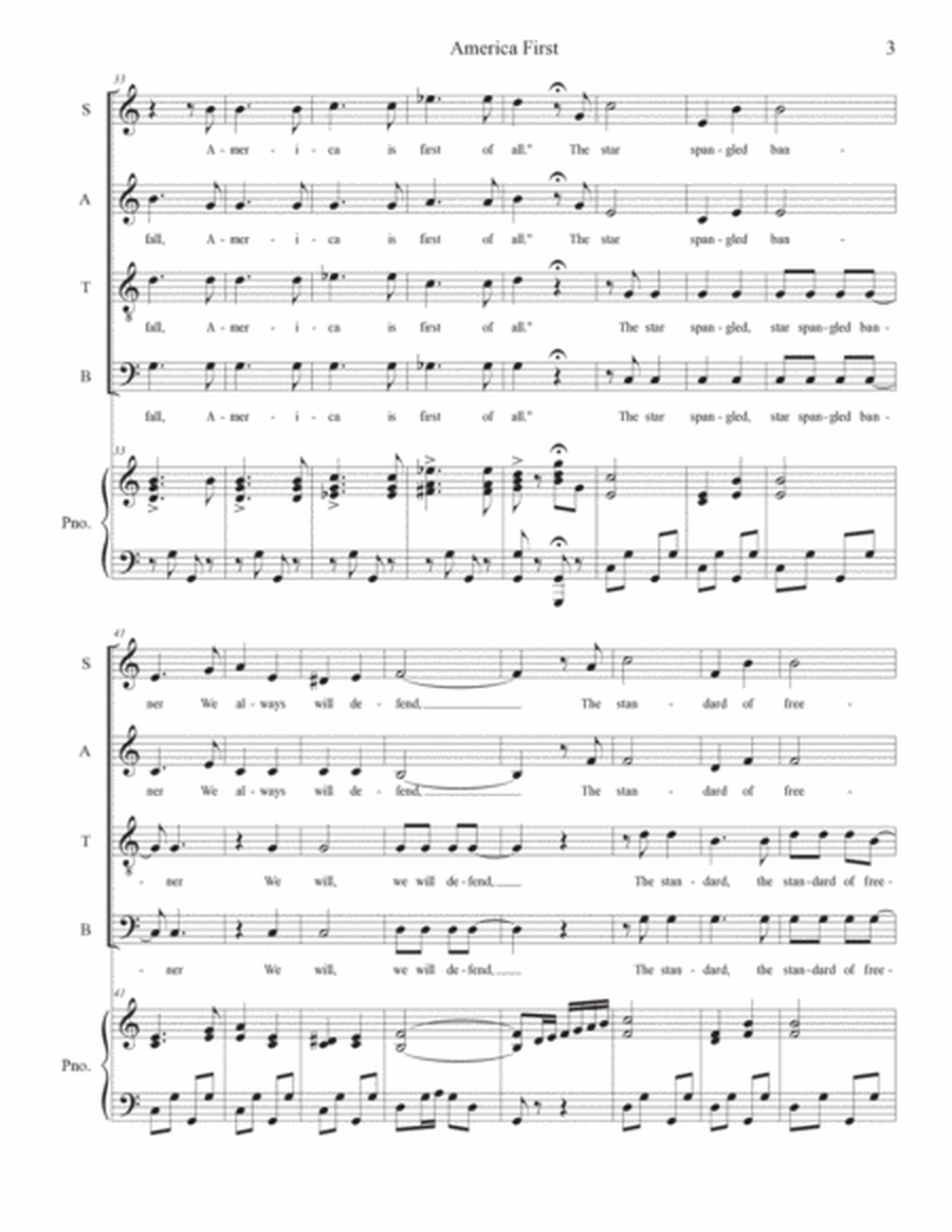 America First (Vocal Quartet - (SATB) image number null