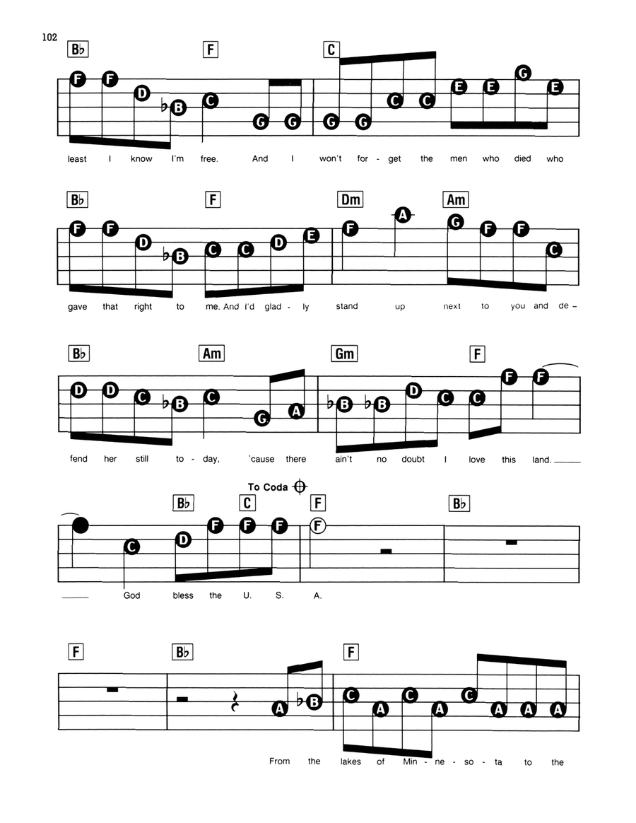God Bless The U.S.A. Electronic Keyboard scores gallery preview page 2