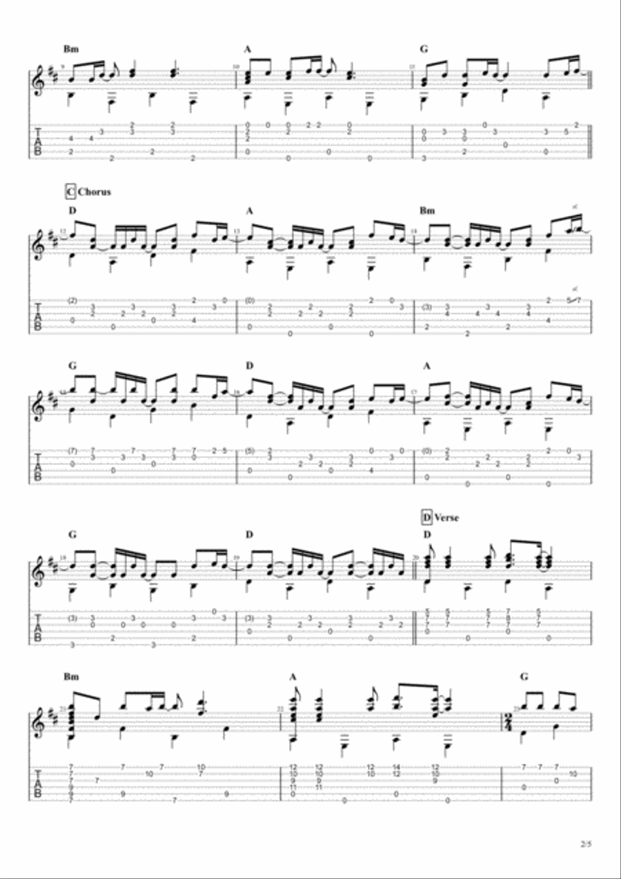 Take Me Home, Country Roads Electric Guitar scores gallery preview page 2
