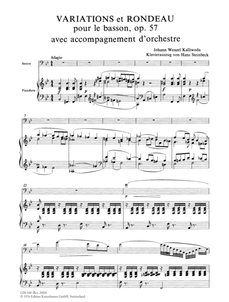 Variations and Rondo for bassoon and orchestra Op. 57