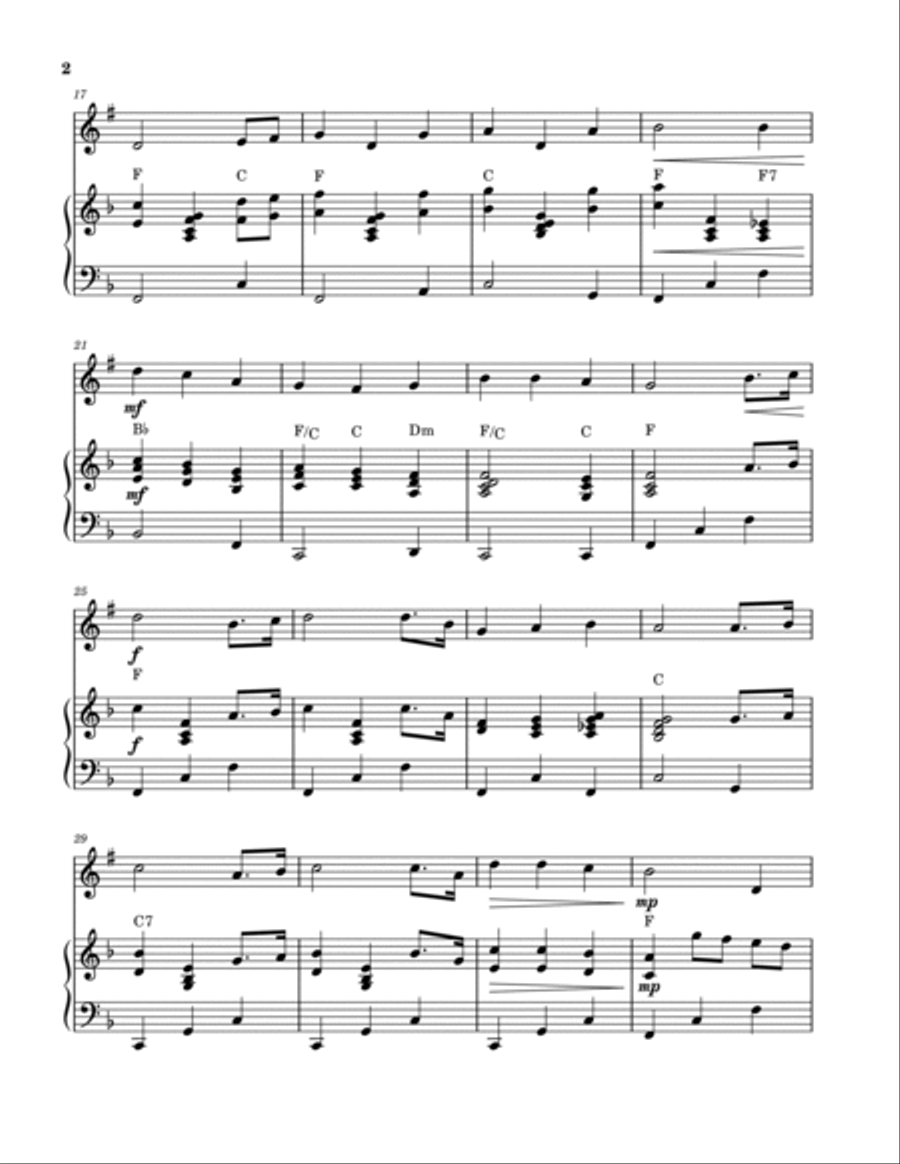 To God Be The Glory (Trumpet Solo and Piano) B-Flat Trumpet scores gallery preview page 2