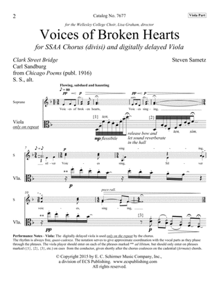 Voices of Broken Hearts (Downloadable Viola Part)